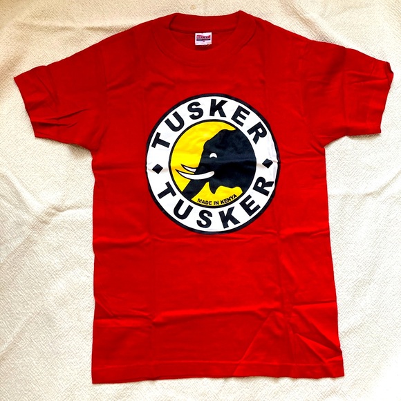 Tusker Beer Label T-Shirt - Picture 1 of 5